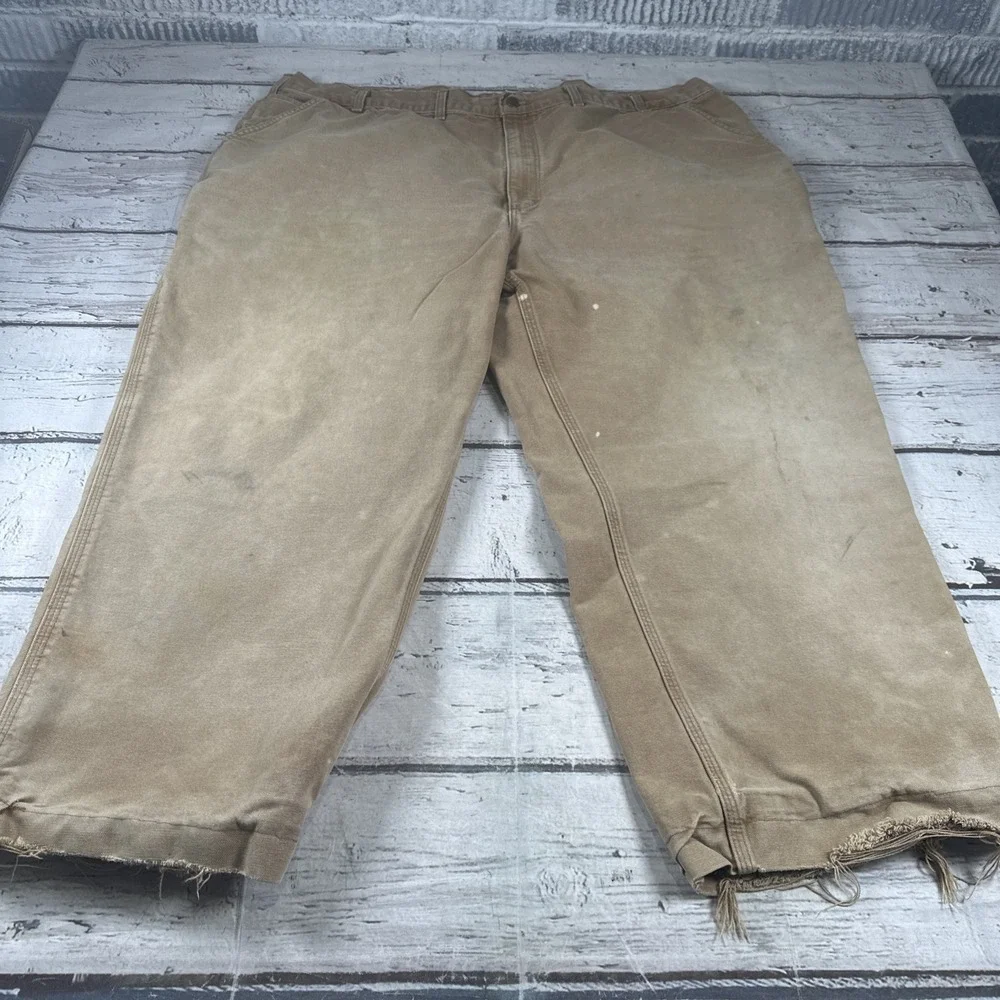 Carhartt B11 BRN Men's Loose Straight Original Fit Duck Dungarees Pants 50x30